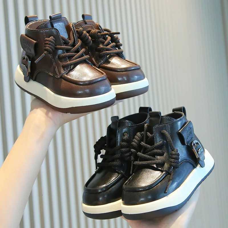 2025 New Luxury Children Winter Boy Shoes Warm Cotton Sports Tennis Shoes Fashion Kids Waterproof Plush Snow Boots for Boy/GirlsW251121