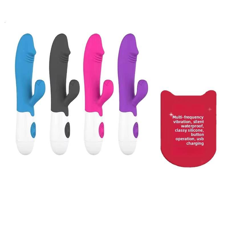 Female G-Spot Mini Adult Massage Equipment Double Shock AV Stick Vibrator with 10 Speed Frequencies Fun Sex Products