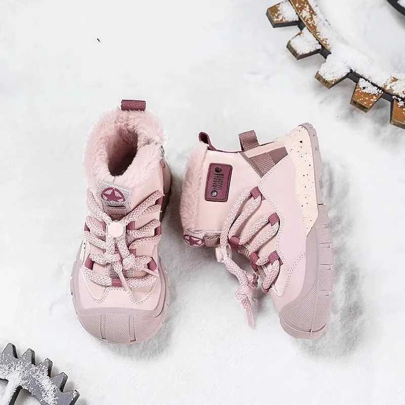 2025 Children Short Boots for Girls Boys Winter New Fashion Korean Style Soft Sole Anti-slippery Versatile Keep Warm Plush ShoesW251121