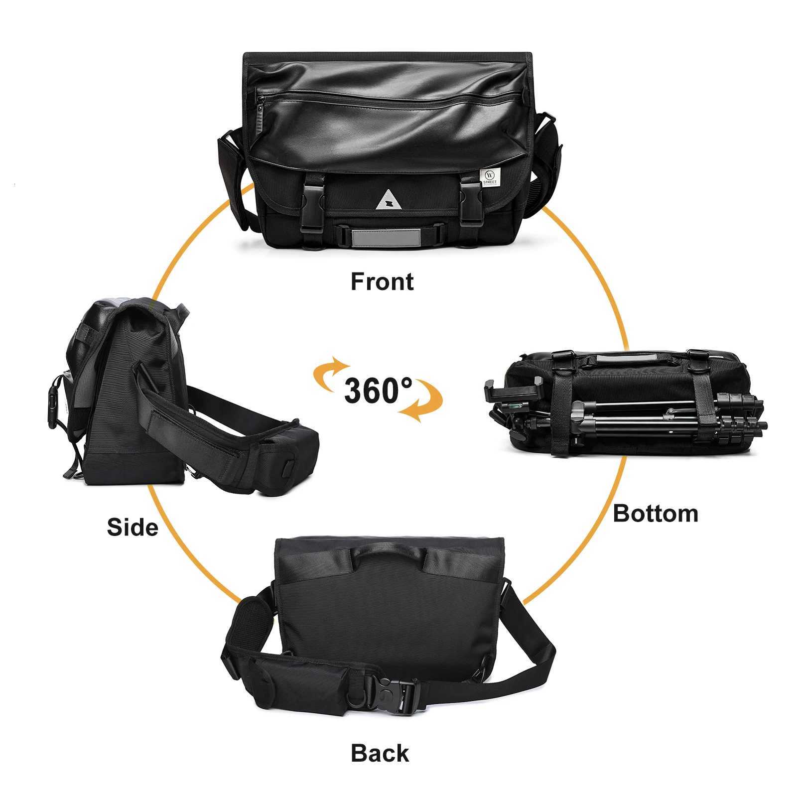 Fashion Messenger Bag for Men Ch Shoder Sling Bag 156 Inch Laptop Sahel Briefcase Crossbody Bag for Teenagers Adts Outdoor Y251121