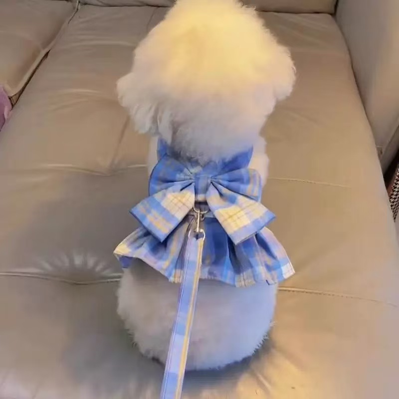 T0033Dog traction rope vest style small dog Teddy Bichon Pomeranian chest back pet chain