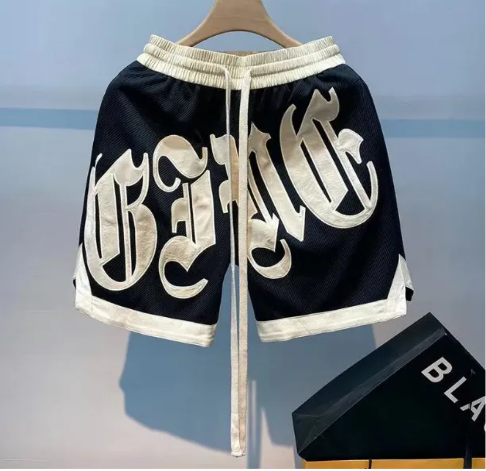 Street man shorts letter Harajuku shorts gym sweatpants sports Bermuda - view 4