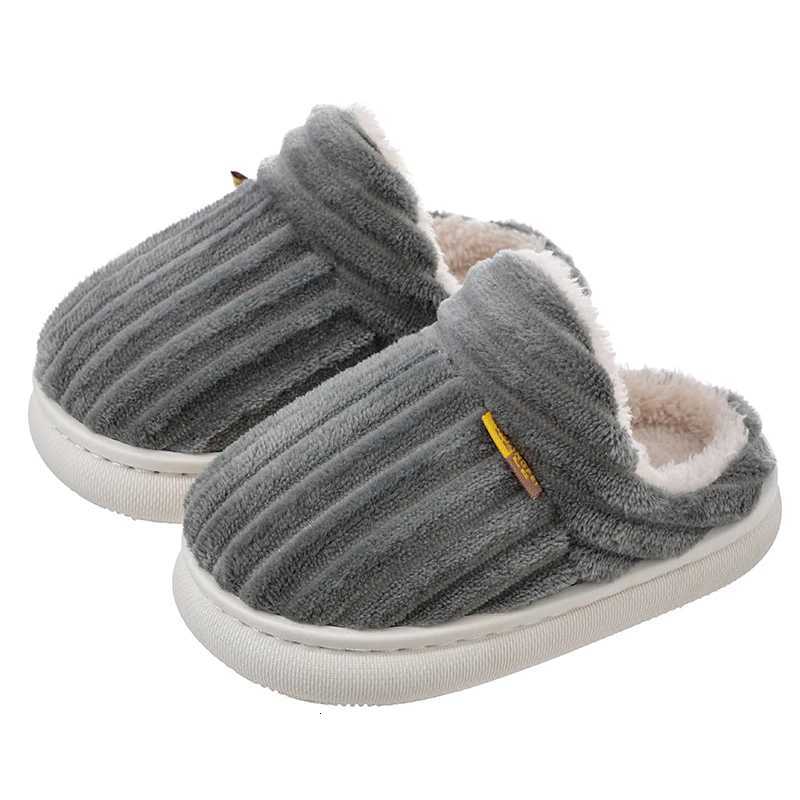 Childrens Cotton Slippers Winter Boys Girls Baby Plush Slippers Indoor Closed-Toe Warm Fuzzy Anti-Slip Parent-Child SlippersW251121