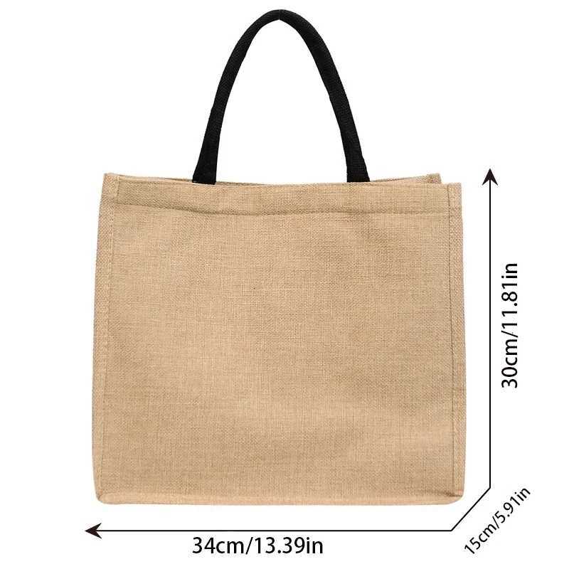 Supernatural Linen Bag Hand-painted Sacks Jute Portable Large Capacity Shopping Bags Laminated Travel OrganizerT251121