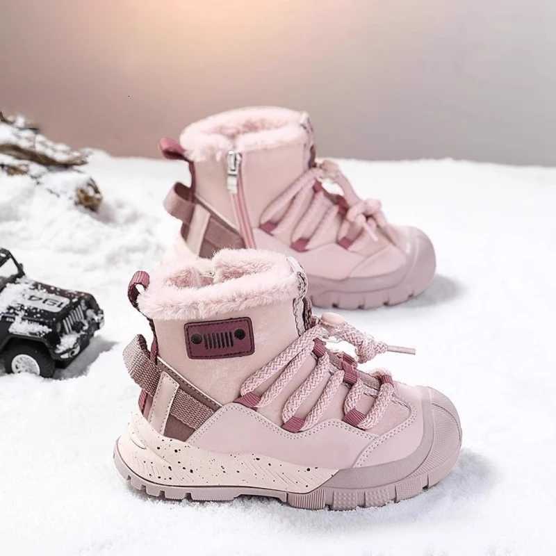 2025 Children Short Boots for Girls Boys Winter New Fashion Korean Style Soft Sole Anti-slippery Versatile Keep Warm Plush ShoesW251121