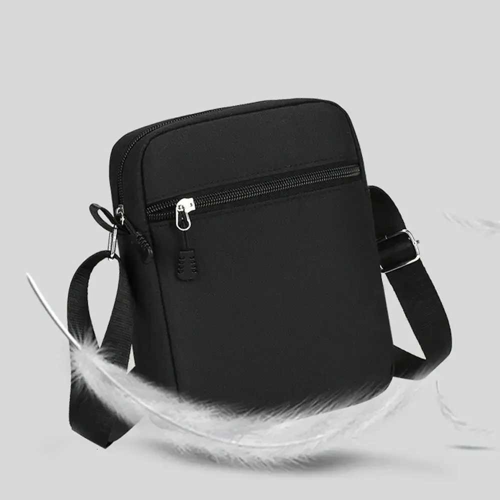 Fashion Adjustable Shoulder Bag Oxford Cloth Mobile Phone Bag Cartoon Black Crossbody Bag Simple Mini Mens Sports Bag T251121
