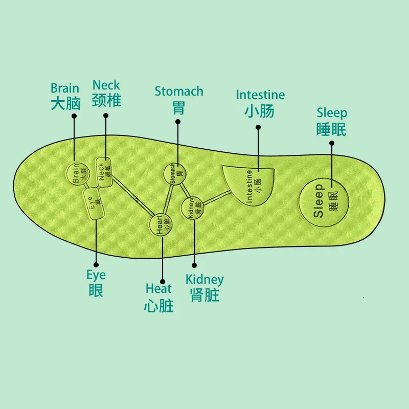 4Pairs/8Pairs Foot Acupressure Insoles For Shoes Sole Sweat absorbing Deodorant Insole Breathable Running Insoles Feet massage 251114