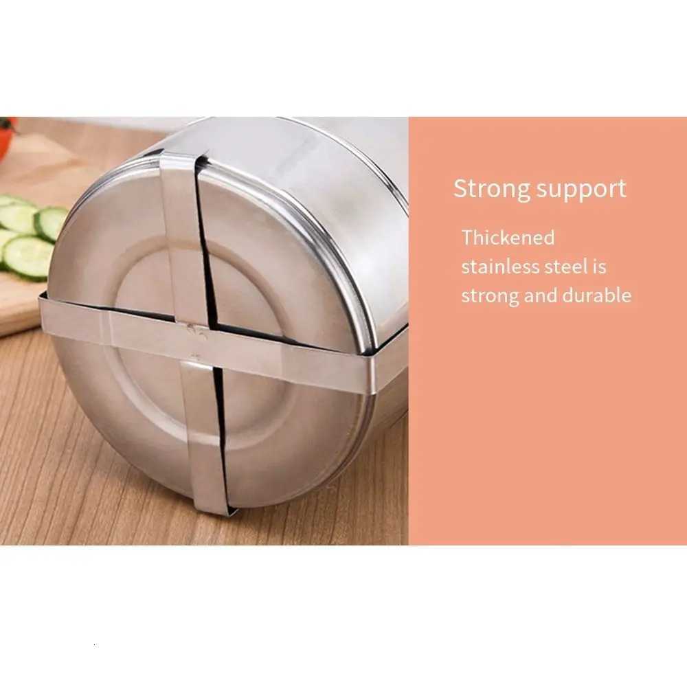 Airtight Stackable Lunch Snack Box Stainless Steel Portable Keep Warm Cylinder Thermal Compartment Leakproof Food Warmer SchoolM251121