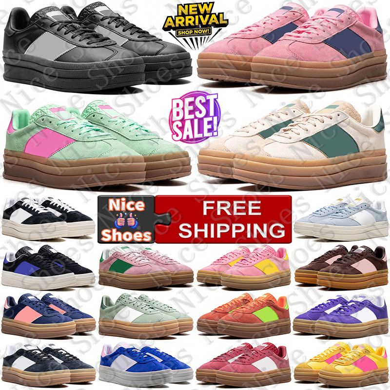 Free Shipping Designer Gazells Bold platform sneakers Shoes chaussure for mens womens Pink women trainers scarpe Plate-forme casual luxury