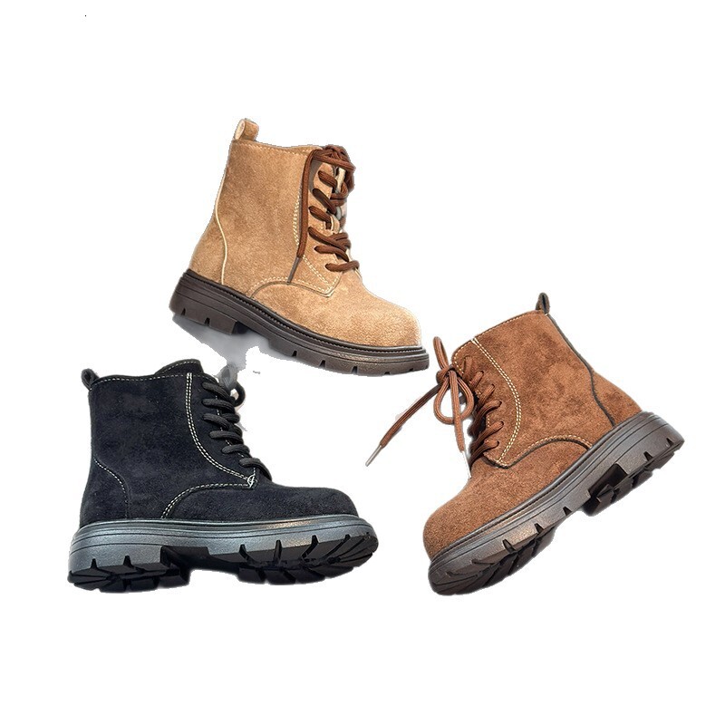 New designer shoes Girls Retro Stylish British Style Martin Boots Autumn Winter New Fashionable Handsome Boys Short Boots Versatile Leather Boots