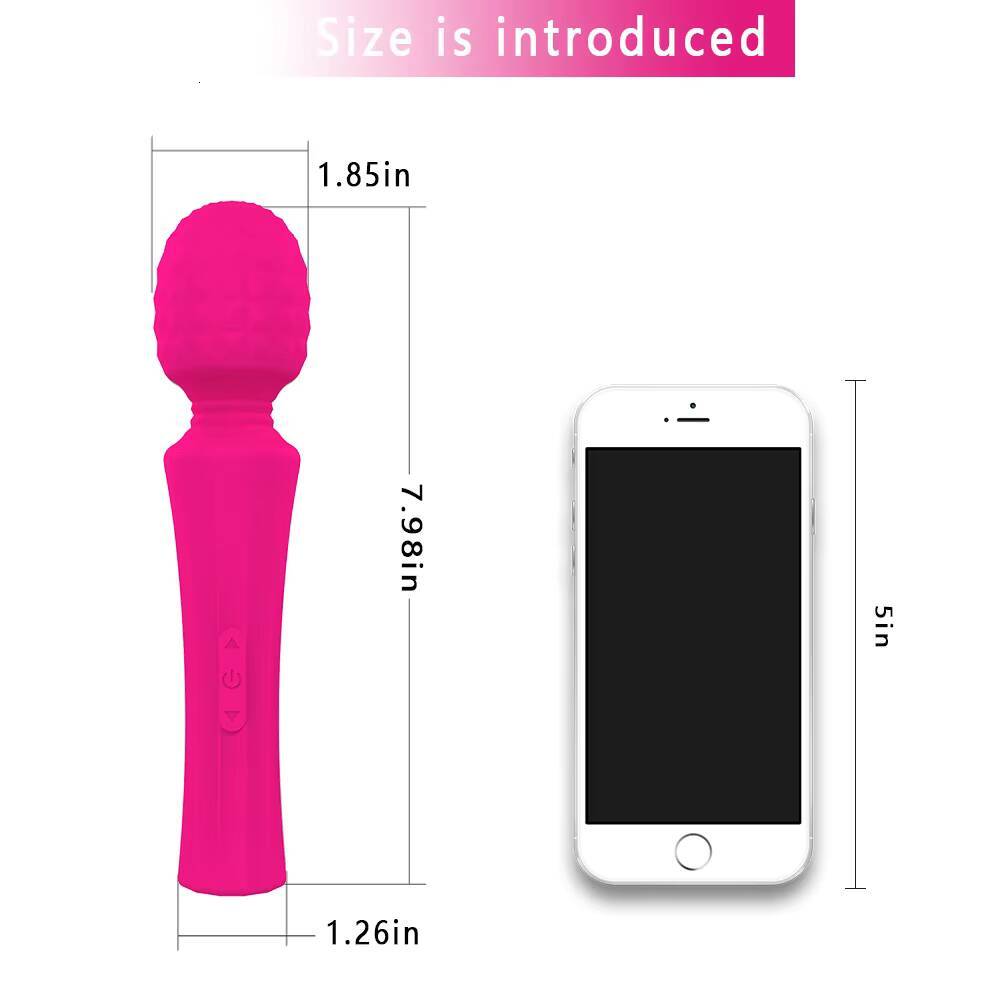 7-Level Waterproof 5-Speed Variable Silicone Vibrator Stick 8-Frequency Mode Strong Shock for Women Adult Sex Toys