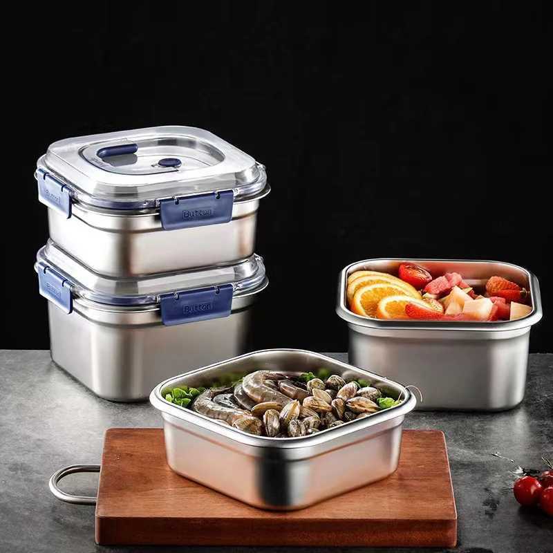 Large Capacity 316 Stainless Steel Lunch Box Sealed Anti-Drip Salad Fruit Food Container for Camping And PicnicsM251121