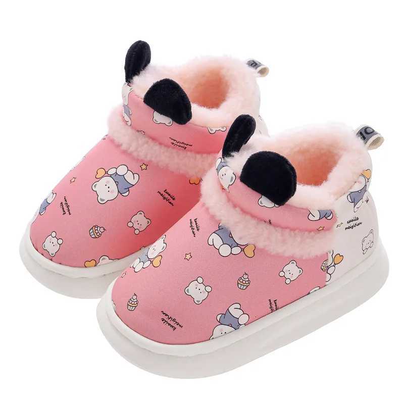 Children Warm Boots Winter New Girls Plus Thicken Velvet Cotton Shoes Girls Waterproof Short Boots Baby Cotton BootsW251121