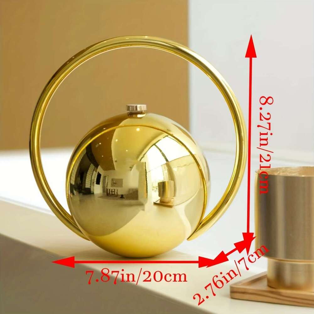Women S Luxury Handheld Bag Elegant Golden Tone Spherical Clutch With Sparkling Accent Durable Acrylic Construction Buckle Closure Formal Party Purse 