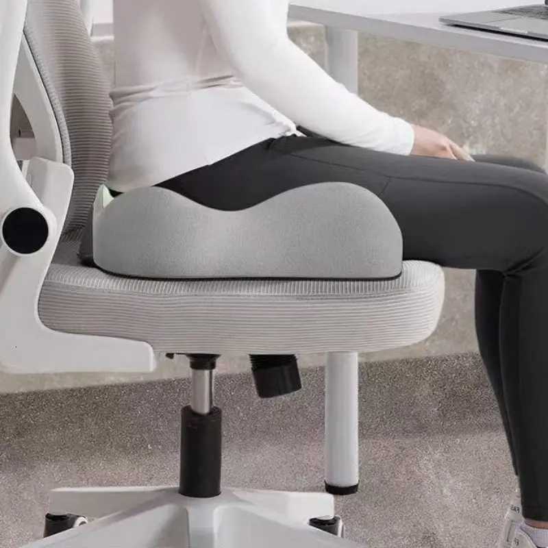 1pc Memory Foam Seat Cushion - 3D Ergonomic Support Light Green Grey Washable Polyester Car/Office Essentials Home Decor C251121