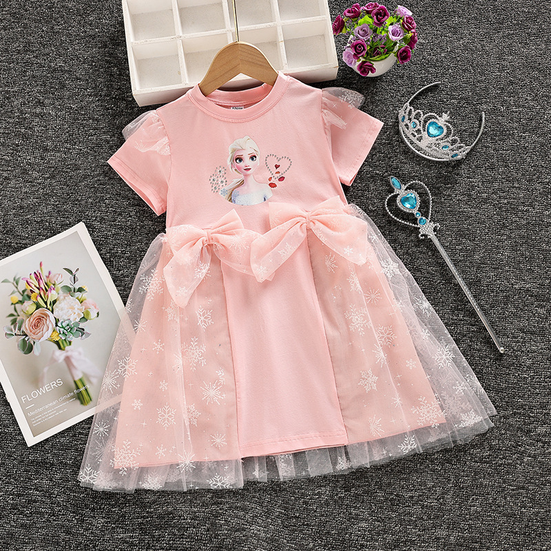 DISNEY Girls designer clothes baby clothes kids dress designer Frozen Elsa princess dress summer girls Elsa outfit puffy tulle Elsa dress.