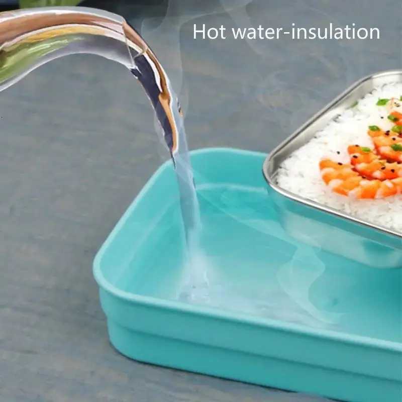 Childrens Lunch Box Stainless Steel 304 Insulation Double-layer Lunch Box Student Multi-layer Creative Split RectangularM251121