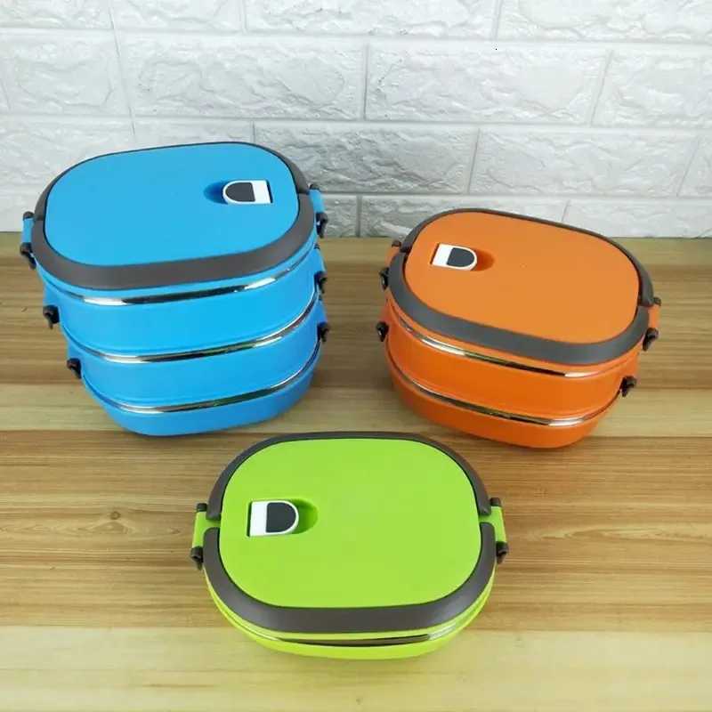 Portable Stainless Steel Food Container Rectangular Leakproof Bento Box Sealed Large Capacity Soup Food Flask for Kids AdultM251121