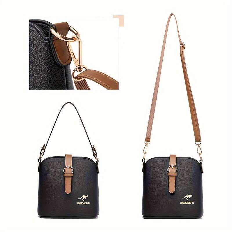 Elegant Women's Stylish Single Shoulder Small Size Bucket Lightweight Travel Shopping Crossbody Bag