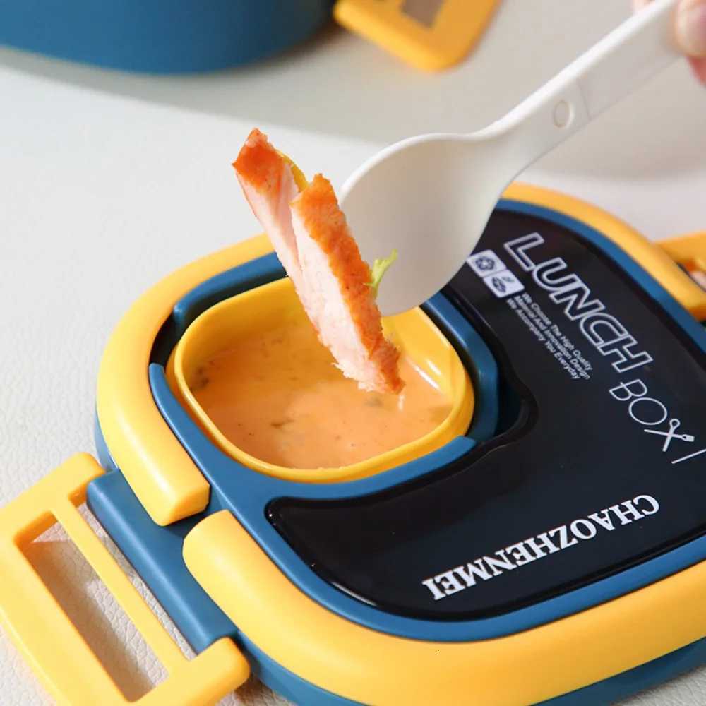 Blue/Green/Pink/White Insulated Lunch Box Plastic/Stainless Steel 151596 CM Bento Box Lunch Box with Cutlery Camp OutM251121