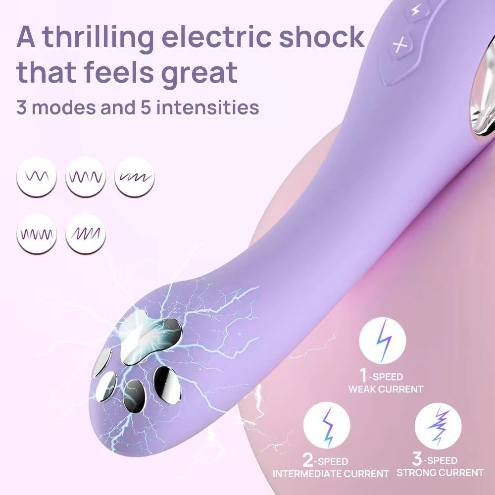 Wholesale New Cat Claw Electric Shock Vibrators Into the Body G Point Stimulation AV Stick Female Masturbator Adult Toy Sex Toys