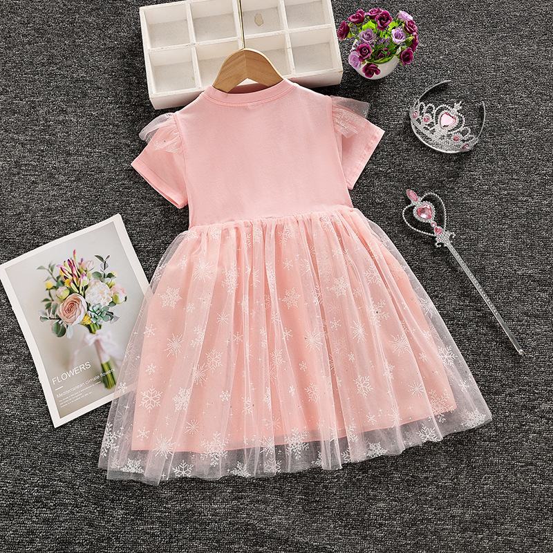 DISNEY Girls designer clothes baby clothes kids dress designer Frozen Elsa princess dress summer girls Elsa outfit puffy tulle Elsa dress.
