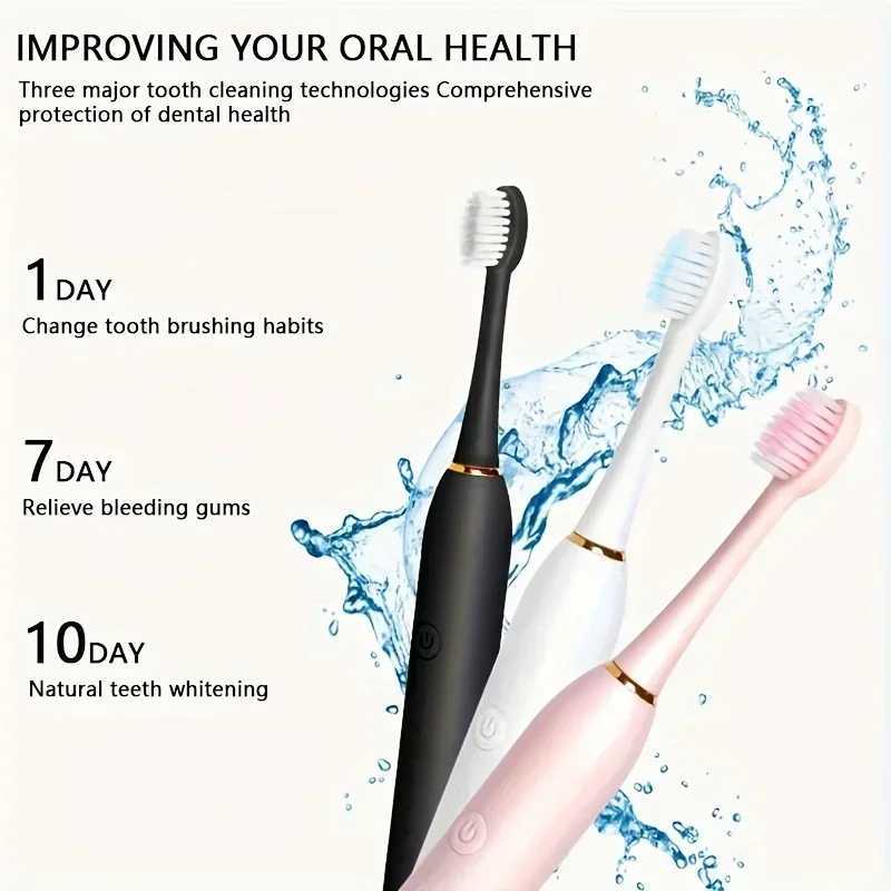 Electric Toothbrush Charging Six Speed Smart Sonic for Adults and Children with Ultra Fine Soft Bristles Waterproof Portable C251121