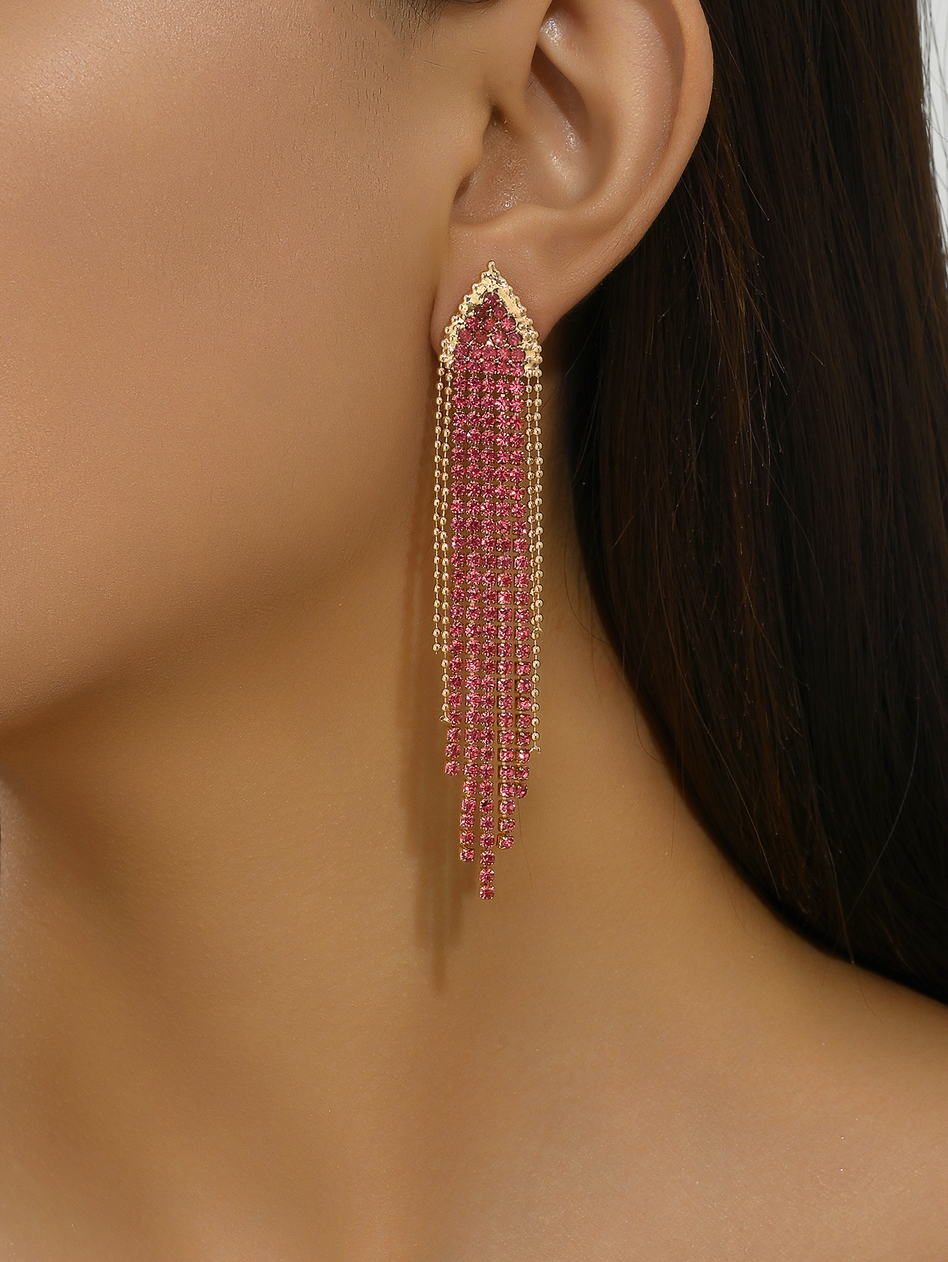 Stylish Women's Long Tasseled Ethnic Earring Set for a Bohemian Look