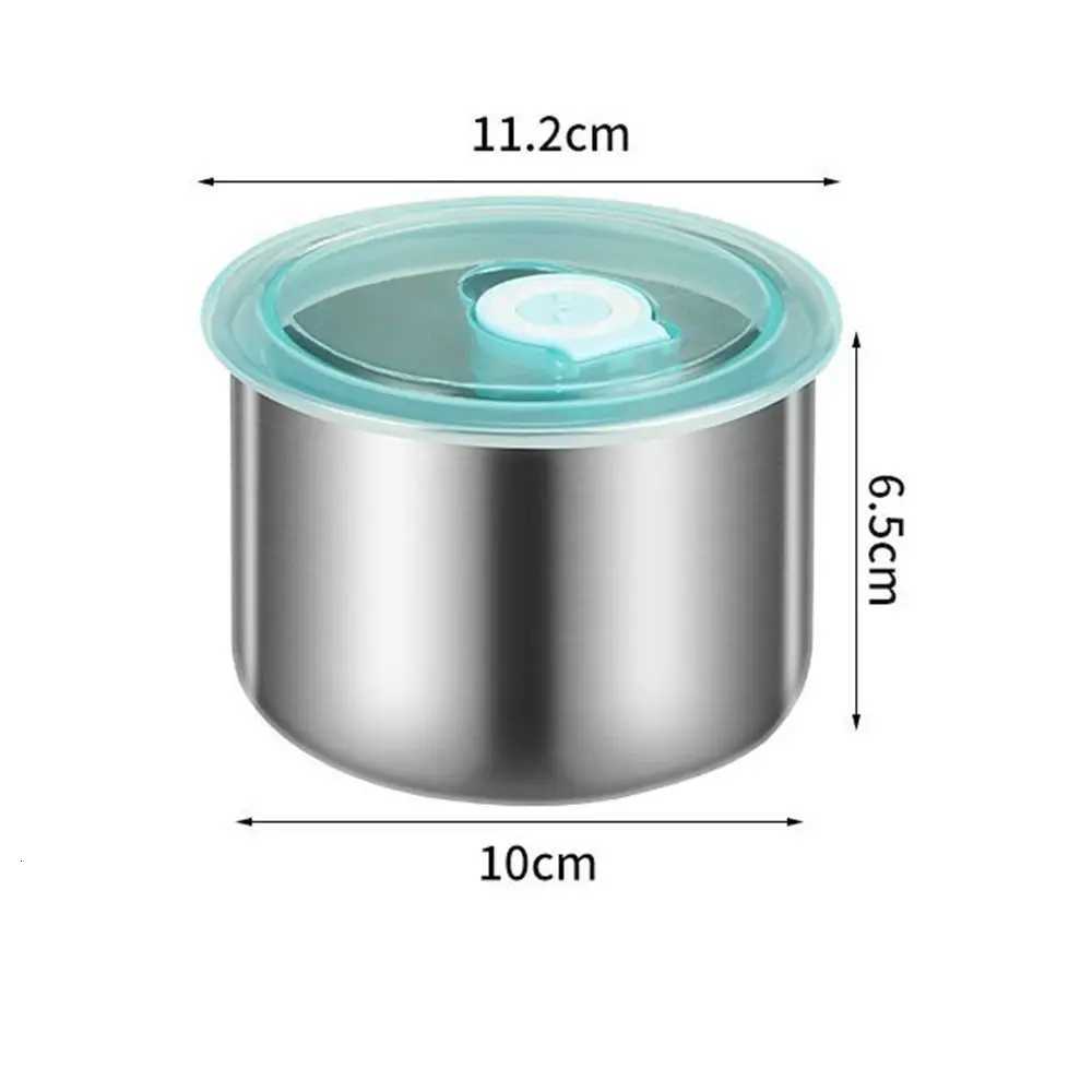 Multifunction Sealed Fresh Box Lunch Meal Prep Storage Round Bowl Stainless Steel Fresh-keeping Box Refrigerator Frozen CrisperM251121