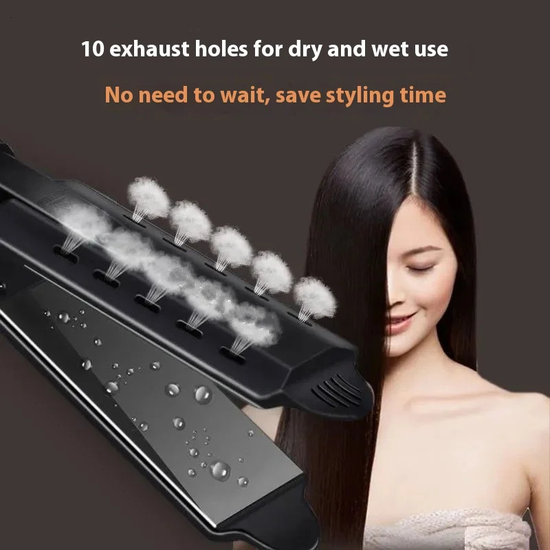 Dual Use Hair Straightener Curling Iron 4 Temperature Settings Portable Styling Tool for Straightening Curling Air Bangs 251113