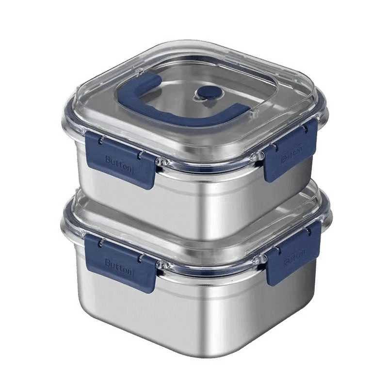 316 Stainless Steel Large Capacity Lunch Box Salad Fruit Food Container Sealed Anti-drip Camping Picnic Box For Fruit Salad FoodM251121