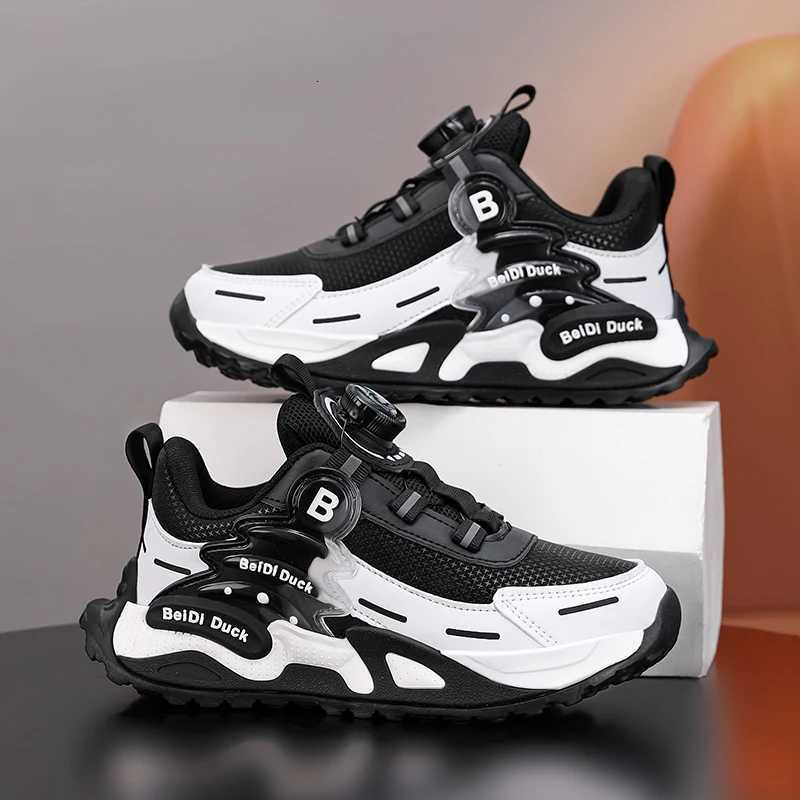 Children Casual Shoes Autumn Winter PU Leather Sneakers for Kids Fashion Patchwork Sports Shoes Boys Girls Gym Trainers 2025 NewW251121