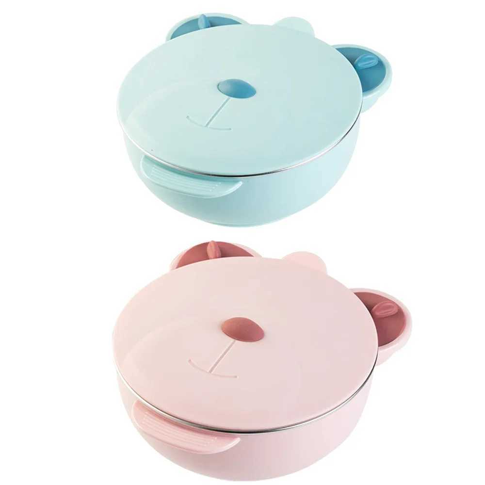 Cutlery Insulation Feeding Dinner Plate Lunch Box Baby Tableware Portable Suction Stainless Steel Bowl Kids Bento BoxM251121