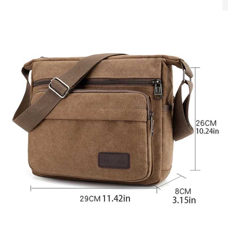 Fashion 1 mens canvas crossbody bag casual travel shoder bag outdoor sports shoder bag with adjustable shoder strap Y251121