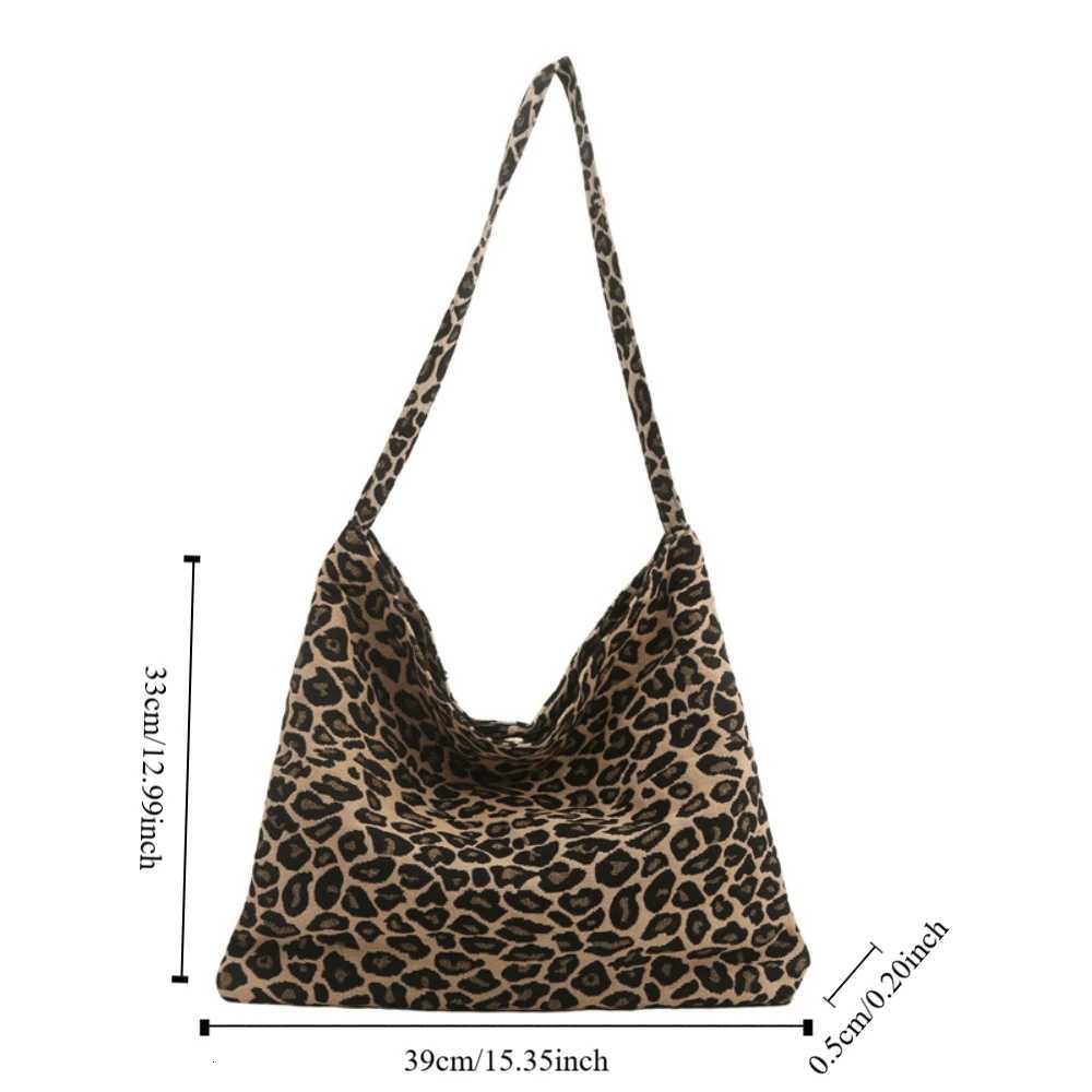All-match Cloth Leopard Print Crossbody Bags Retro Large Capacity Shoulder Bag Handbag Geometric Messenger Bag WomenT251121