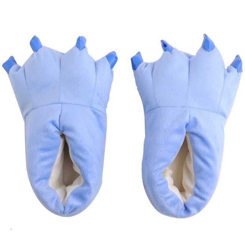 Cute Animal Paw Slippers For Boy Girl Fluffy Kids Cute Claw Slippers Fashion Soft Plush Warm Home Slipper Yellow Red Child ShoesW251121