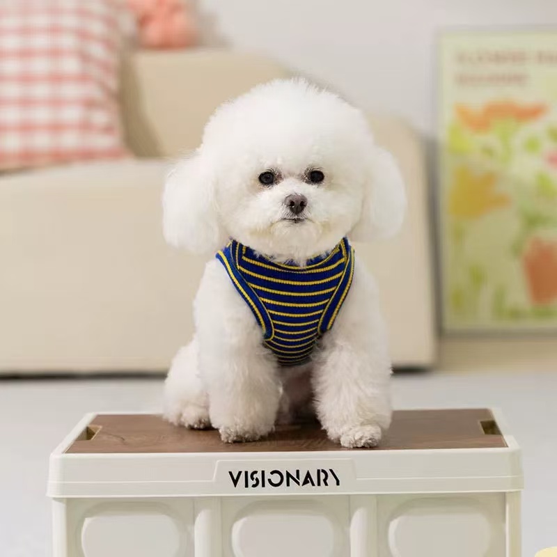 T0030Spring and summer thin dog clothes Teddy Bichon cartoon vest for small and medium dogs Pomeranian pets 2025 new