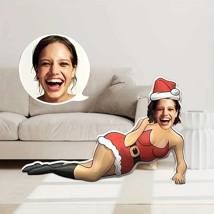 Customised Christmas Beauty Portrait Home Cushion The perfect gift for birthdays anniversaries and Christmas C251121