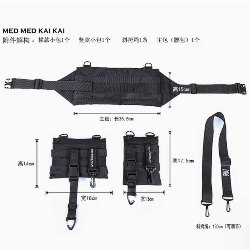 Fashion Detachable Design Tactical Functi Ch Bag Man Various Cbinati Waist Bag High Street Techwear Crossbody Bag bolsos Y251121