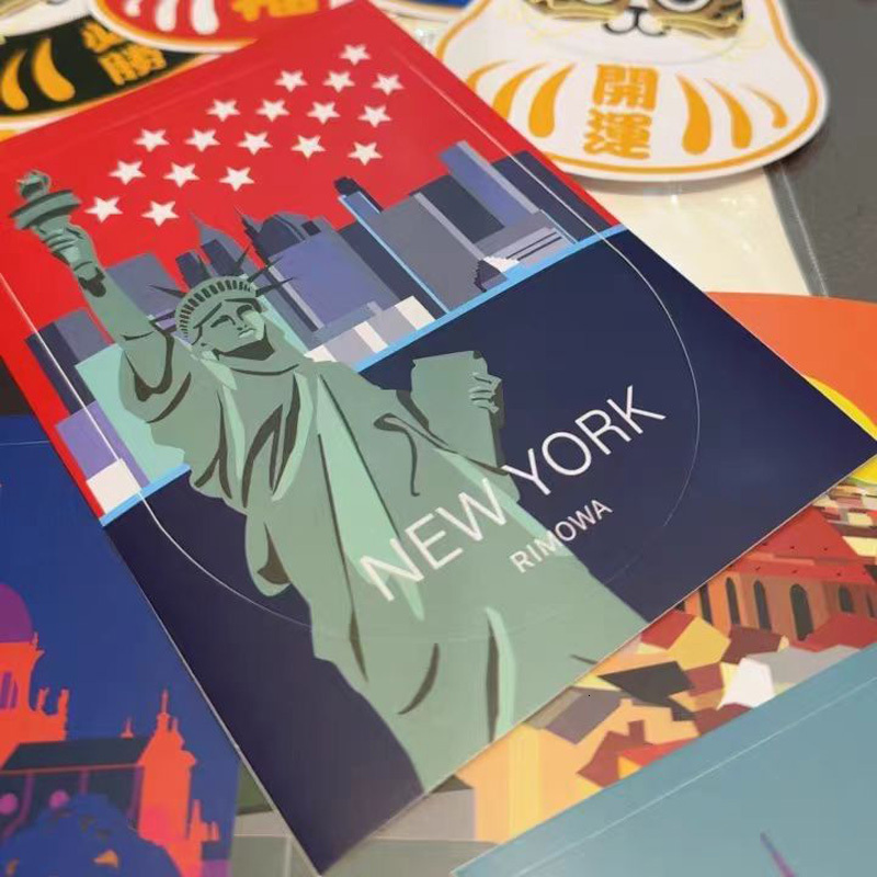 23 Pcs Cities Travel Stickers Aesthetic Big Size Stickers Sets Decals for Travel Case Luggage Decorate Waterproof Pegatinas