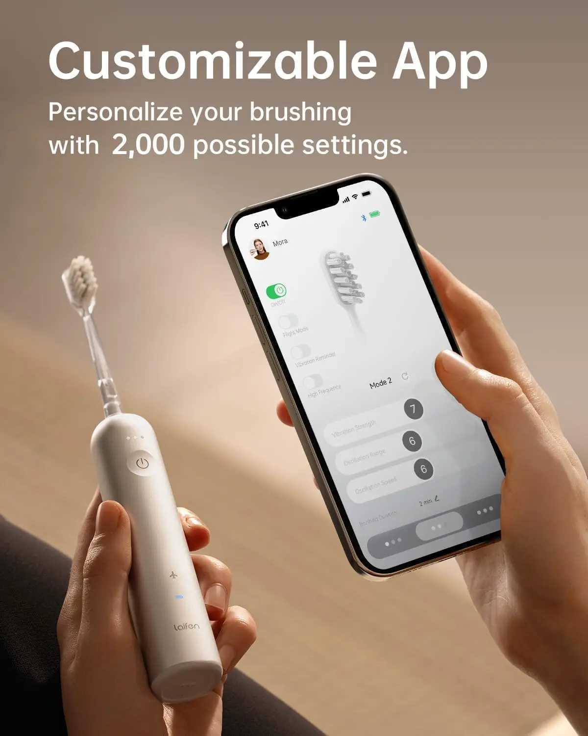 Laifen Wave Electric Toothbrush Oscillation Vibration Sonic Electric Toothbrush for Adults cepillo de dientes elctrico smart C251121