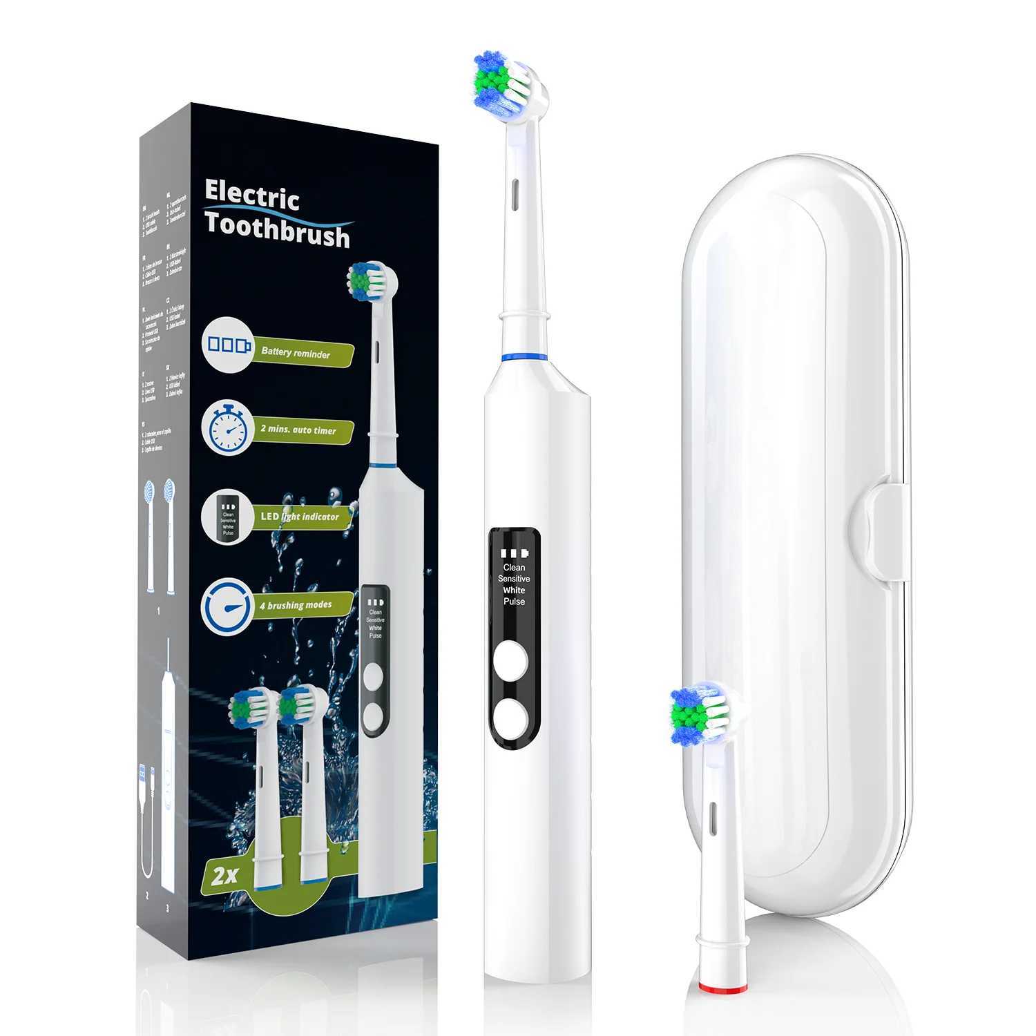 Wireless Charging Soft Bristle Fully Automatic Intelligent Electric Toothbrush Head Rotating Adult Model Pressure Sensing C251121