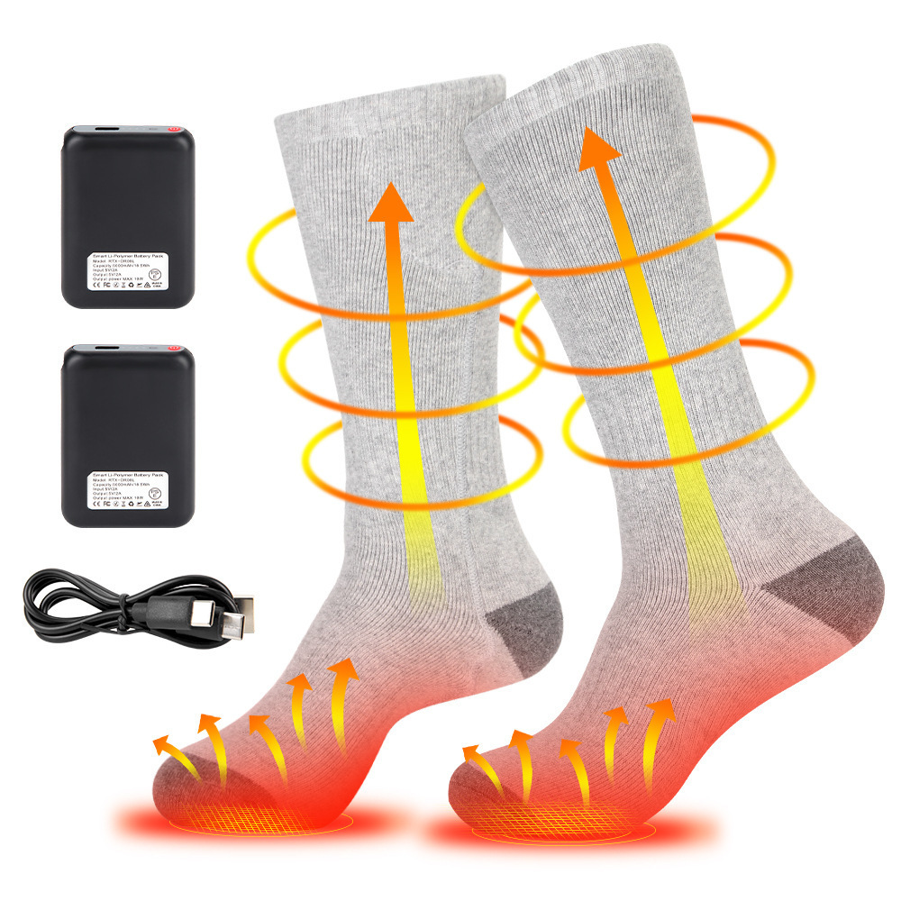 Winter Heated Socks Battery Case Thermal Socks Mens Womens Heating Foot Warmer Electric Socks Warm Sock Cycling Ski 241115