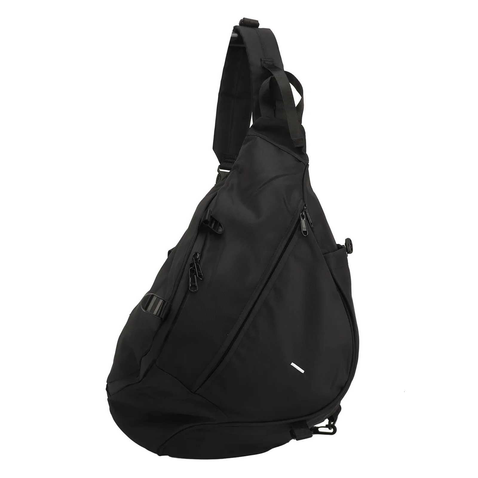 Fashion Large Black Sling Bag Waterproof Sling Backpack Oxford Fabric Outdoor Sports Ch Bag for Men Wen Large Black Sling Backpack Y251121
