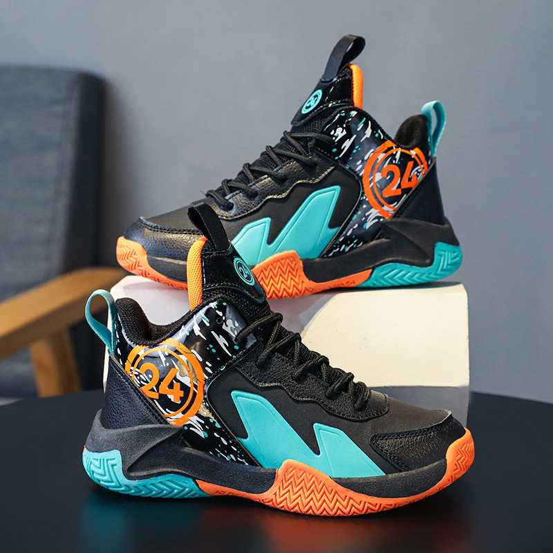 Kids Basketball Shoes Boys Sneakers Girls Teenagers Training Sneakers Walkfashion Non-slip Outdoor Children's Sport Shoes Sizes 31 - 40 W0488