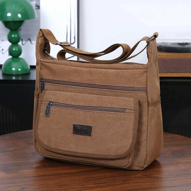 Fashion Casual shoder bag mens mti pocket crossbody bag mailman bag work bag daily use Y251121