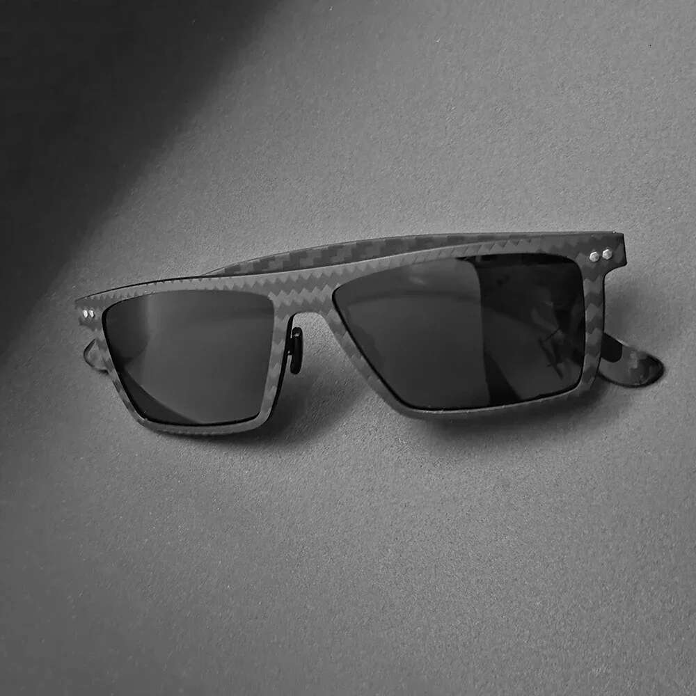 Matt UV400 Polarized Outdoor Bright Real Carbon Fiber Shade Sunglasses for Driving Sports Gafas De Sol
