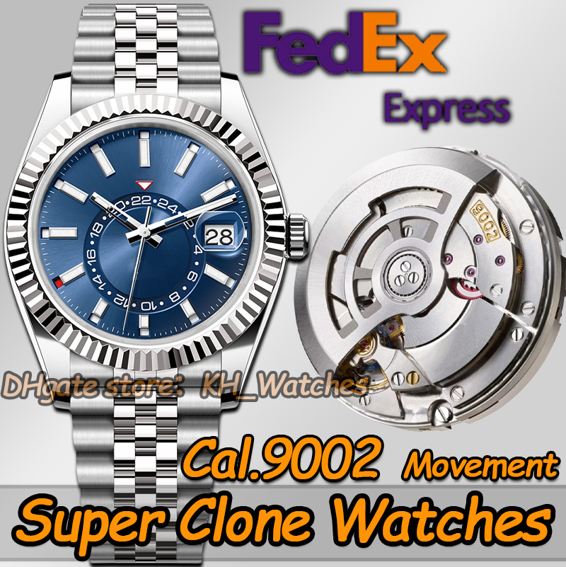 Mens Watch Designer Watches Men Top Luxury Quality Super N Factory Watch Men Full Function Automatic Cal.9002 Movement Sapphire Luminous Diving 100M Watches With Box