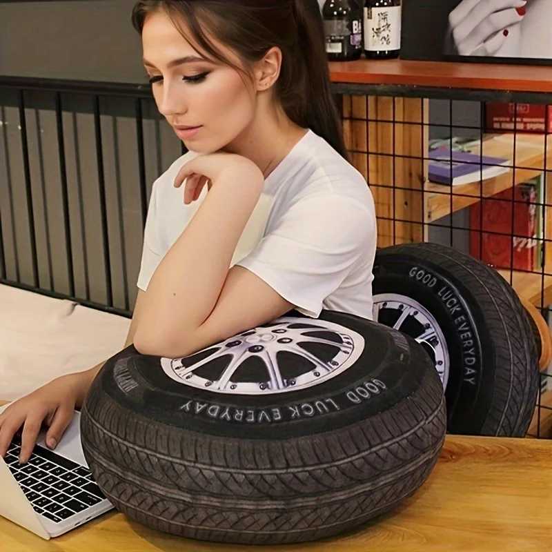 Multi functional car tire shaped cushion - washable all season universal cushion suitable for office chairs sofas and living C251121