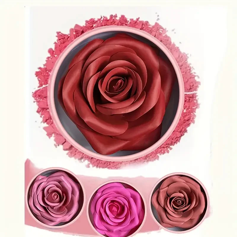 Floral Blush 3D petal Rose Petal Natural highlighter flower Blusher Pigment Long Lasting Face Makeup Brighten Effect cosmetics 251113
